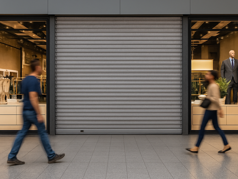 Seguridad en puertas comerciales