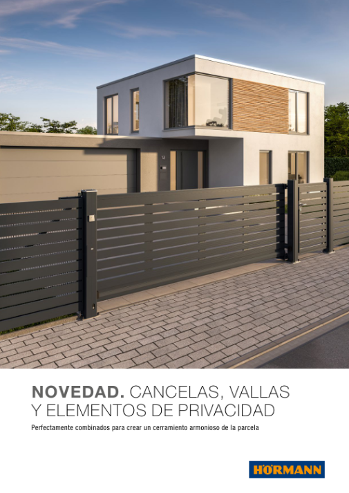 catálogo de cancelas y vallas residenciales